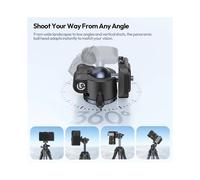 For OMBRA II 1.56M Tripod with Uka Quick-Release Plate Phone Clamp Arca Quick Release Camera Tripod for Phone Vlog Black
