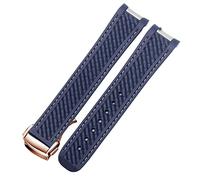 For Omega 300 AT150 Aqua Terra Ultra Light 8900 Series 20mm Silica Gel Watchband (Color : Silver Yellow, Size : 20mm)