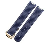 For Omega 300 AT150 Aqua Terra Ultra Light 8900 Series 20mm Silica Gel Watchband (Color : Silver Yellow, Size : 20mm)