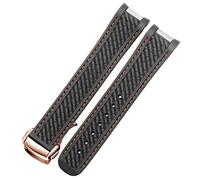 For Omega 300 AT150 Aqua Terra Ultra Light 8900 Series 20mm Silica Gel Watchband (Color : Silver Yellow, Size : 20mm)
