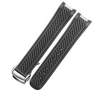 For Omega 300 AT150 Aqua Terra Ultra Light 8900 Series 20mm Silica Gel Watchband (Color : Silver Yellow, Size : 20mm)
