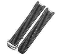 For Omega 300 AT150 Aqua Terra Ultra Light 8900 Series 20mm Silica Gel Watchband (Color : Silver Yellow, Size : 20mm)