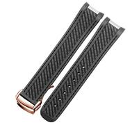 For Omega 300 AT150 Aqua Terra Ultra Light 8900 Series 20mm Silica Gel Watchband (Color : Silver Yellow, Size : 20mm)