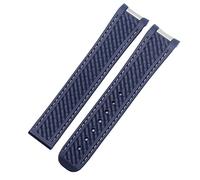 For Omega 300 AT150 Aqua Terra Ultra Light 8900 Series 20mm Silica Gel Watchband (Color : Silver Yellow, Size : 20mm)