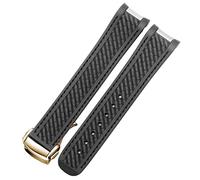For Omega 300 AT150 Aqua Terra Ultra Light 8900 Series 20mm Silica Gel Watchband (Color : Silver Yellow, Size : 20mm)
