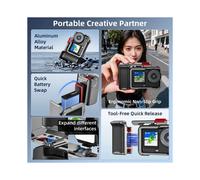For OSMO Action 6 Street Handle Expansion Frame Photography Handle Grip Cage with Lens Cover Camera Accessories