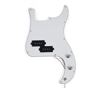 For PB P Bass Prewired Loaded Pickguard Scratch Plate con Pickup for 4 corde P Bass Multi Colour(White Pickguard)