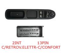 For Peugeot 207 CC 2007> Pulsantiera Alzacristalli e Retrovisori Elett Sx 13pin
