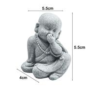 for piccolo for saggio Budda Statuine Ornamenti Statue See Speak Ascoltare No il
