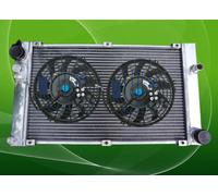 For PORSCHE 944 2.5L & 2.7L non turbo Aluminum radiator + Fan 1985-1991 MT 85 86