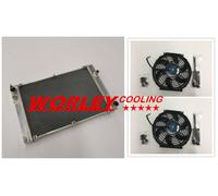 For PORSCHE 944 Turbo S S2 5 SPEED Langerer & Reich Aluminum Radiator + FANS new