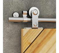 For porta scorrevole in acciaio inossidabile adatto for singola tipo T, kit ferramenta for da fienile con gancio a rullo, 6 piedi/5,5 piedi(5.6FT-171CM)
