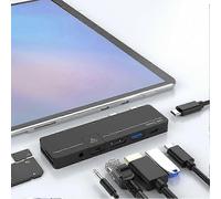 (For Pro 8 X B) Microsoft Surface Pro 8 7 6 5 4 5-in-1/6-in-1 USB Hub Docking Station with 4K HDMI, USB 3.0, and Memory Card Reader
