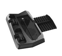 For PS5 Base stand di ricarica con ventola raffreddamento e 3 Staffa del vassoio archiviazione a doppio controller porta