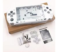 For PSP 2000 2001 2002 2003 2004 Console Full Housing Shell Cover Con Pulsante Set (Bianco)