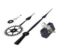 For Quartz Clock Movement Replacement with 200mm Hour Hand for DIY Wall Clocks, 56x56x16mm Mechanism for 50-60cm Dials, High Torque Silent Operation(Black 1)