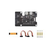 For Raspberry Pi 5 PCIe to Expansion Board PCIe to 2-Channel HAT with EEPROM for DIY Projects and Servers