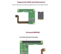 For Raspberry Pi 5 PCIe to NVMe SSD Expansion Board M.2 HAT+ Hard Drive Adapter with Case Cooling Fan