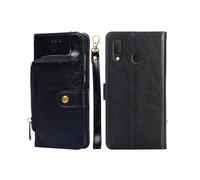 For Samsung Galaxy A20e Zipper Bag PU + TPU Horizontal Flip Leather Case with Holder & Card Slot & Wallet & Lanyard