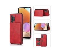 For Samsung Galaxy A32 4G Calf Texture Magnetic Card Bag PU Phone Case