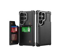 (For Samsung Galaxy S24 Ultra 5G, Black) Diamond Horizontal Card Bag Leather Phone Case