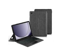 For Samsung Galaxy Tab A9+ Leather Case + Bluetooth Keyboard with Backlight Trackpad