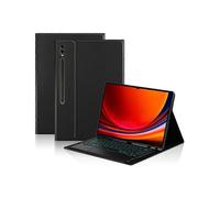 For Samsung Galaxy Tab S9 Ultra Case Leather Pen Slot Tablet Cover + Backlit BT Keyboard with Touchp