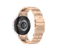 For Samsung Galaxy Watch 6 Classic 47 43mm Band 4 42 46mm 4 5 Pro 44mm 40mm 45mm Cinturino Quick Fit No Gaps in acciaio inossidabile(Rose gold,For Watch 4 Classic 42mm)