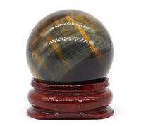 For sfera di pietra mista naturale sfera di quarzo naturale massaggio manuale sfera di cristallo accessorio for decorazioni for la casa Feng Shui 30mm Cristalli Reiki (Color : Blue Tiger Eye)