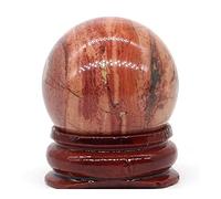 For sfera di pietra mista naturale sfera di quarzo naturale massaggio manuale sfera di cristallo accessorio for decorazioni for la casa Feng Shui 30mm Cristalli Reiki (Color : Rainbow Jasper)