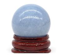 For sfera di pietra mista naturale sfera di quarzo naturale massaggio manuale sfera di cristallo accessorio for decorazioni for la casa Feng Shui 30mm Cristalli Reiki (Color : Blue Angelite)