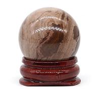 For sfera di pietra mista naturale sfera di quarzo naturale massaggio manuale sfera di cristallo accessorio for decorazioni for la casa Feng Shui 30mm Cristalli Reiki (Color : Chocolate Jasper)