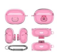 For SHOKZ Open Dots ONE, Earphone Portable TPU Protective Case Anti Scratch Anti Impact Cover, Earbuds OPEN DOTS ONE Soft Shell (Rosa Trasparente)