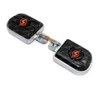 For Silver Deluxe Foot Peg Kit per Royal Enfield Meteor 350 & Classic Reborn 350