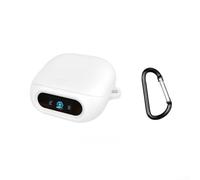 for soundcore for liberty 5 Pro, custodia in silicone morbido - custodia antiurto per auricolari con moschettone per palestra all'aperto verde (bianco)
