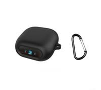 for soundcore for liberty 5 Pro, custodia in silicone morbido - custodia antiurto per auricolari con moschettone per palestra all'aperto verde (nero)