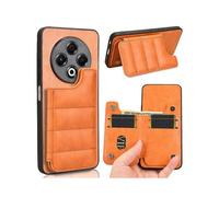 (For Tecno Spark 30 4G, Orange) Cow Pattern Sewing Card Bag Phone Case