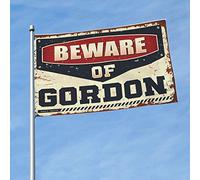 for the Boys Flag Beware of Gordon Flag Fall Signs for Front Porch Pool Decor (152 x 244 cm)