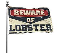 for the Boys Flag Beware of Lobster Flag Fall Signs for Front Porch Pool Decor (30 x 45 cm)