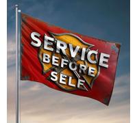 For The Boys Flag Service Before Self. Bandiere da uomo per dormitorio universitario (152 x 244 cm)