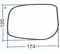 For TOYOTA AVENSIS 10.2006>03.2009 VETRO SX CROMATO PER SPECCHIO RETROVISORE