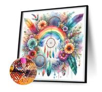 for trapano rotondo a rotonda 5D DIY Dream Catcher Kit Decor 30x30cm (BJ859)