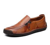 For uomo Mocassini con nappine Scarpe eleganti senza lacci - Calzature formali da ufficio for Matrimonio Ufficio Smart Casual Nero Giallo Marrone Marrone rossastro(Yellow-brown,38 EU)