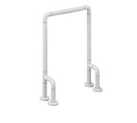 For vasca da bagno, maniglia di sicurezza a pavimento, corrimano for WC, orinatoio for, for for donne anziane e disabili, gambe in nylon antiscivolo(White)