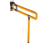 For vasca da bagno, maniglioni pieghevoli for, maniglione di sicurezza ribaltabile for con impugnatura, barra WC antiscivolo for disabili e anziani(Yellow,60Cm)