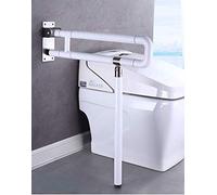 For vasca da bagno, maniglioni pieghevoli for, maniglione di sicurezza ribaltabile for con impugnatura, barra WC antiscivolo for disabili e anziani(White,60Cm)
