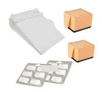 For Vorwerk 6 Pezzi Sacchetti Aspirapolvere + 2 Microfiltri Igienici + Profumin, Kit Accessori for Vorwerk Folletto VK135 VK136 Lodevole (Color : Light yellow)