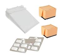 For Vorwerk 6 Pezzi Sacchetti Aspirapolvere + 2 Microfiltri Igienici + Profumin, Kit Accessori for Vorwerk Folletto VK135 VK136 Lodevole (Color : Dark Khaki)