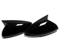 For VW for Polo Mk6 for AW GTI 2018-2021 OX Horn Rear View Mirror Caps Cover Fiber Look Exterior Side Mirror Shell Trim(Glossy Black)