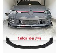 FOR VW GOLF Ⅷ GTI GTD GTE 2020+ FRONT SPOILER LIP SPLITTER DIFFUSER CARBON BLACK